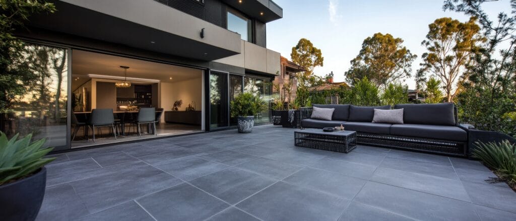 Tile for Outdoor Patio Living by Flooring 101 in California