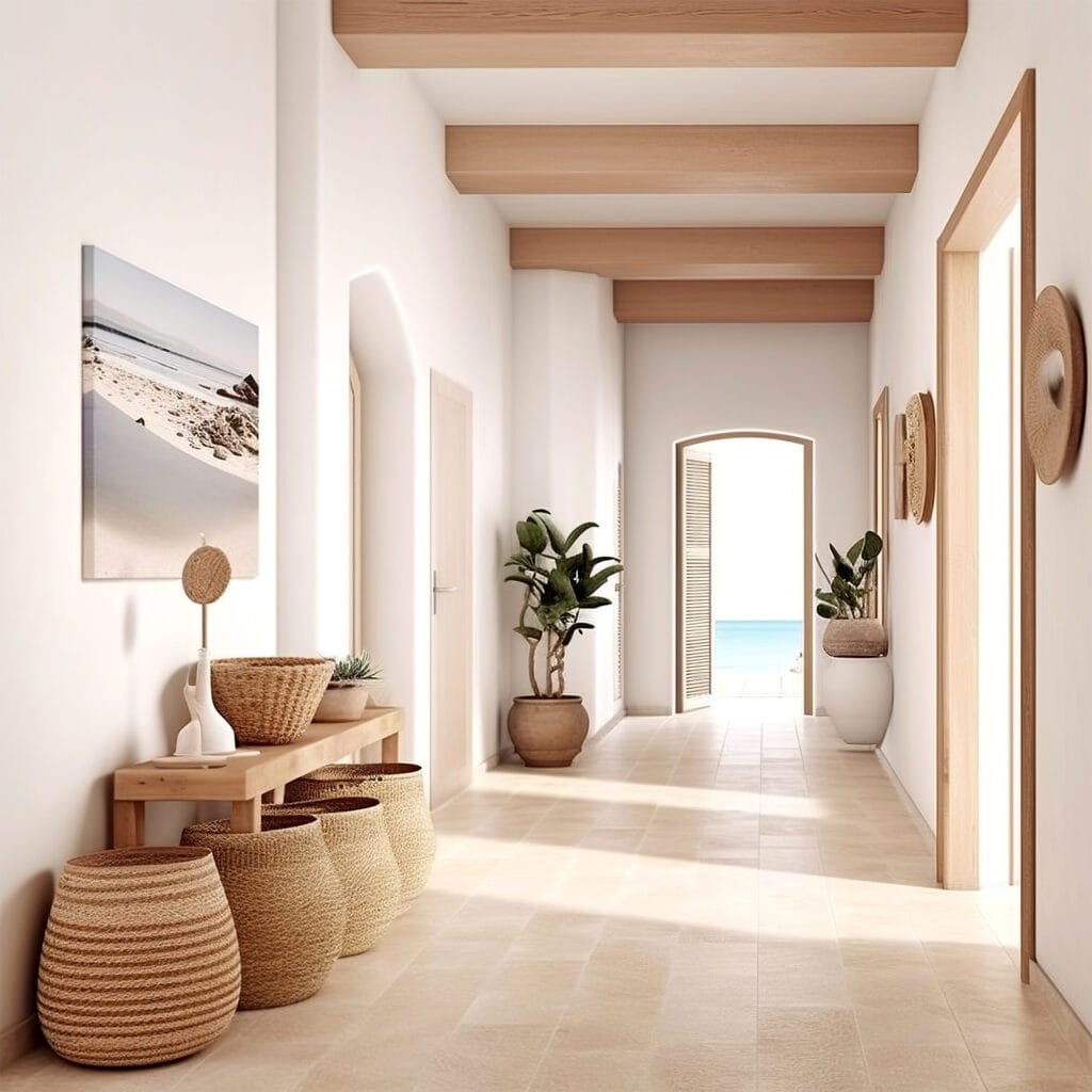 light hardwood in a beach home