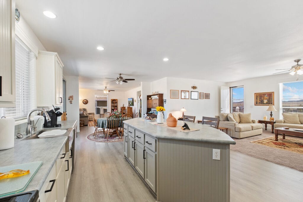 eco-friendly luxury vinyl flooring in open concept home